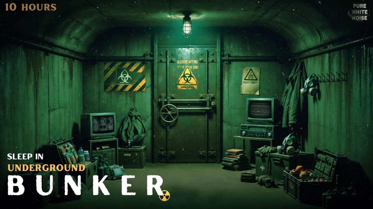 War Outside, Peace Inside | 𝙱𝚞𝚗𝚔𝚎𝚛  Ambience 10 Hours || Hidden Bunker Escape