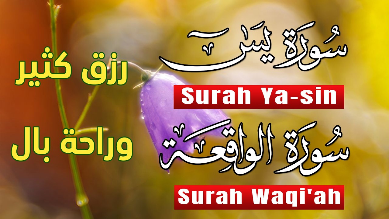 سورة يس+سورة الواقعة سبحان من خلق هذا الصوت يفوق الوصف اسمع بنية التدبر و الرزق