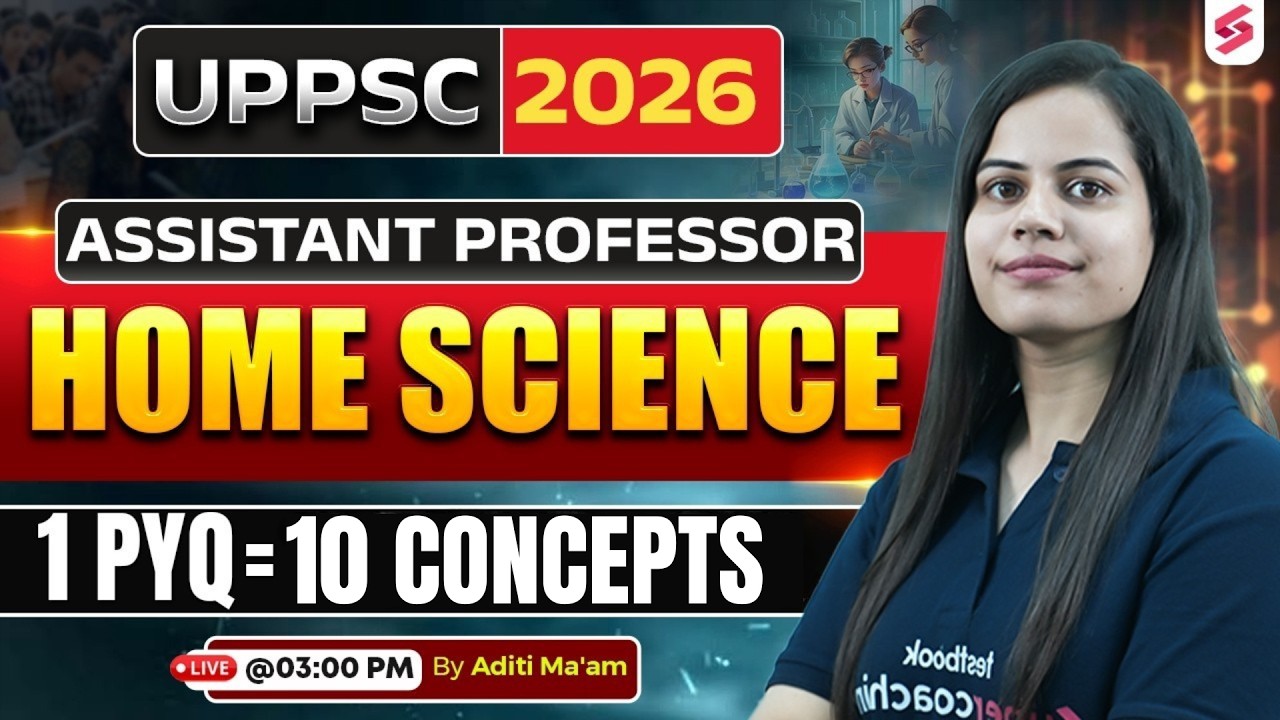 UP Assistant Prof 2026 | UP Assistant Professor Home Science Previous Year Question Paper By Aditi