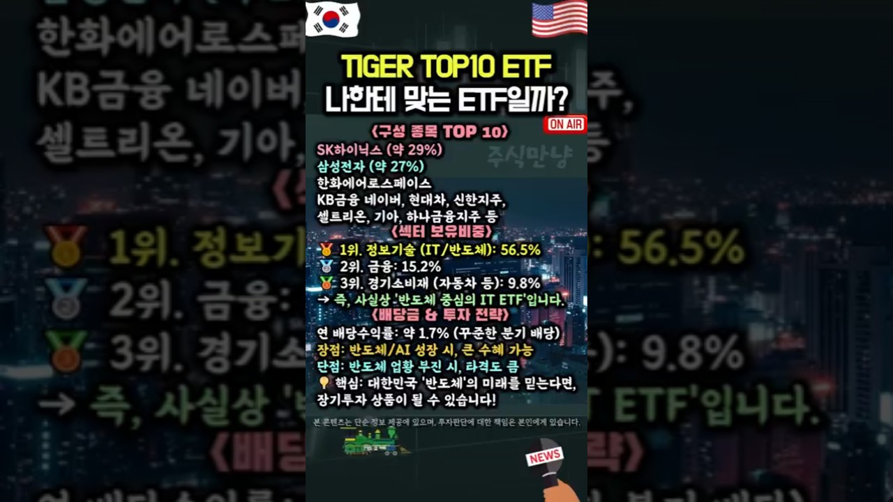 대한민국 대표 ETF 'TIGER TOP10', 정말 사도 괜찮을까? (장단점)