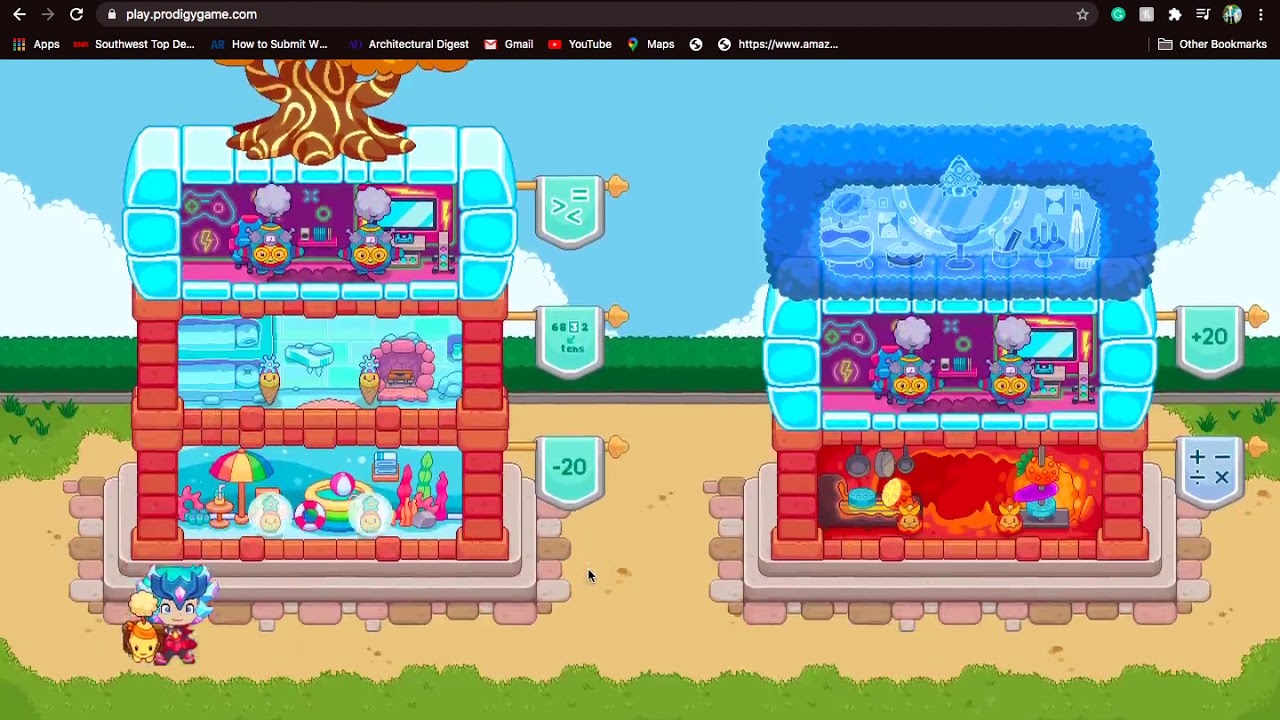 Bin & Bin l building tower town in prodigy & a battle with Bin2 #006