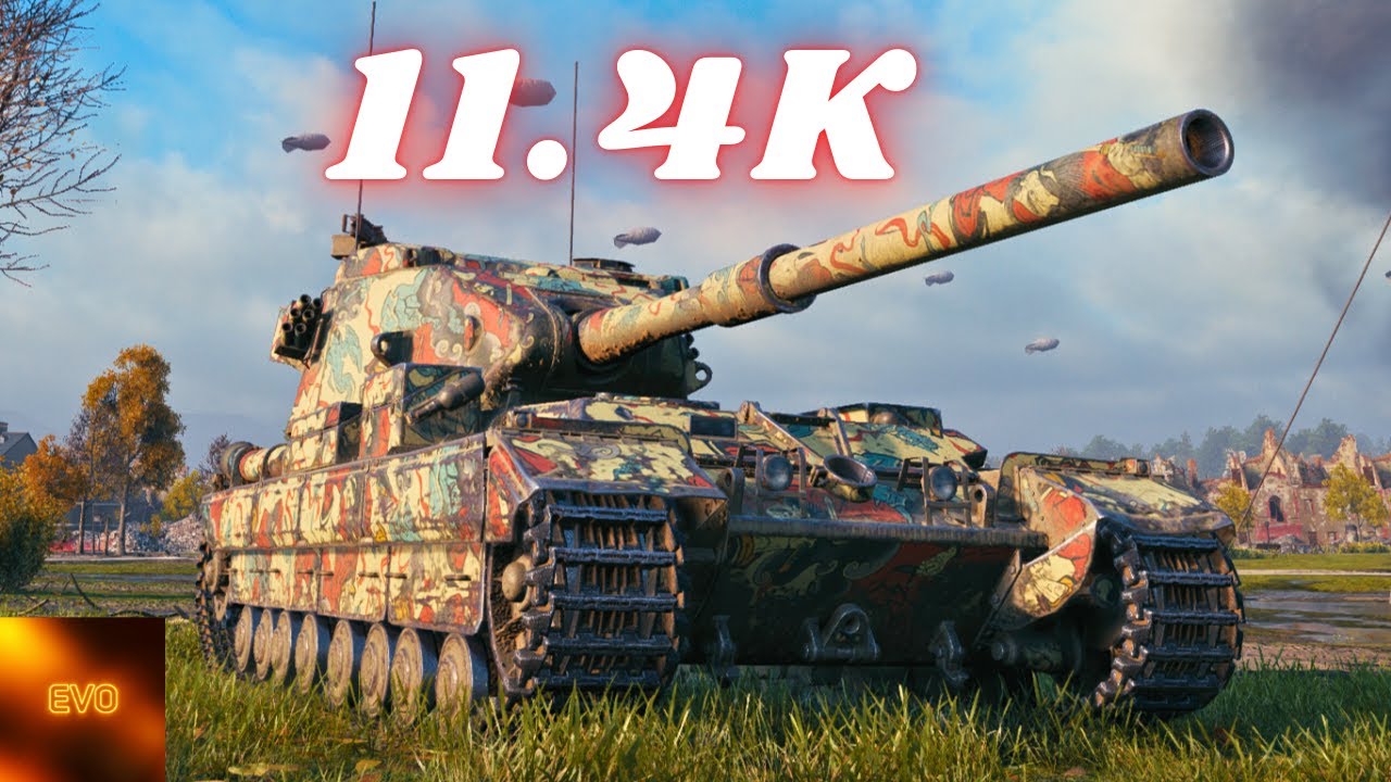FV215b (183) 11.4K Damage & FV215b (183)  10K Damage   World of Tanks
