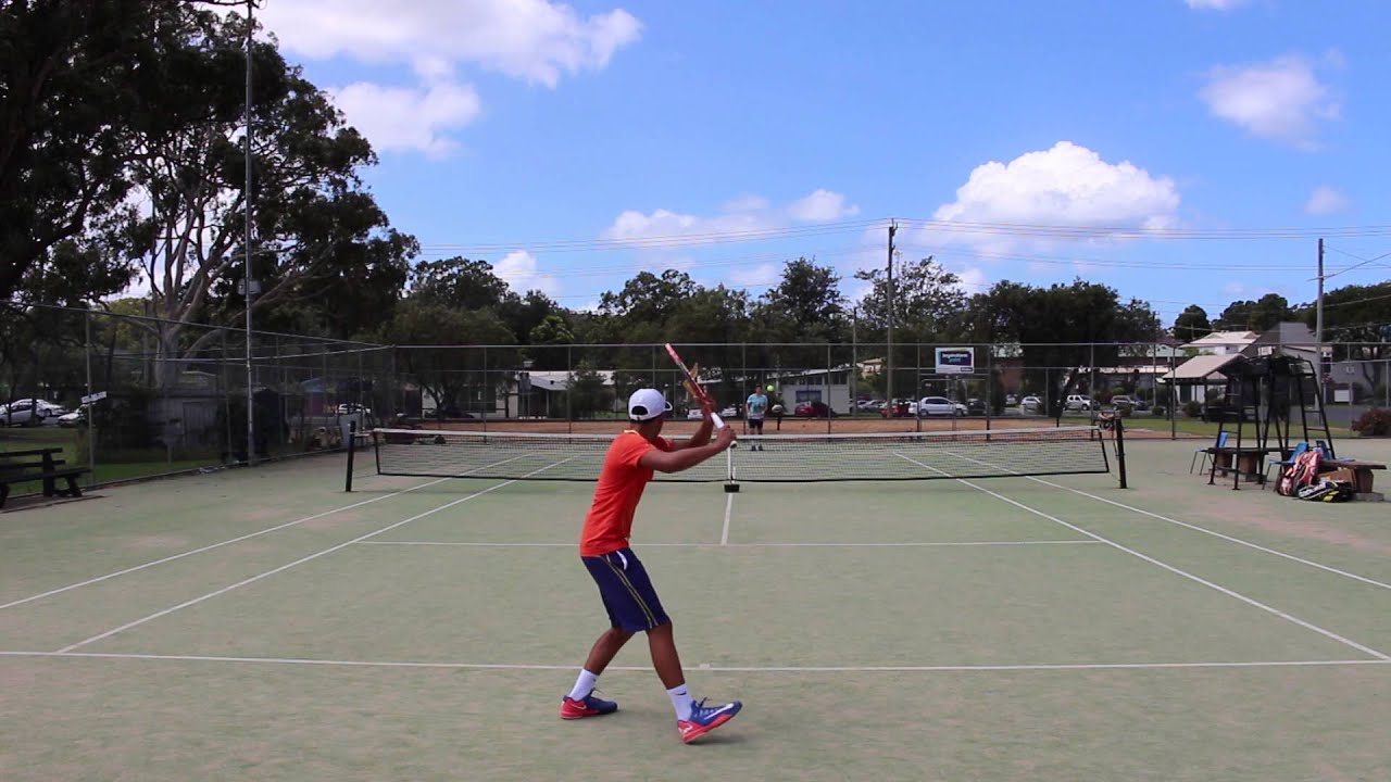 Tennis Hitting   Callum Hunter v  Jonty Gardner