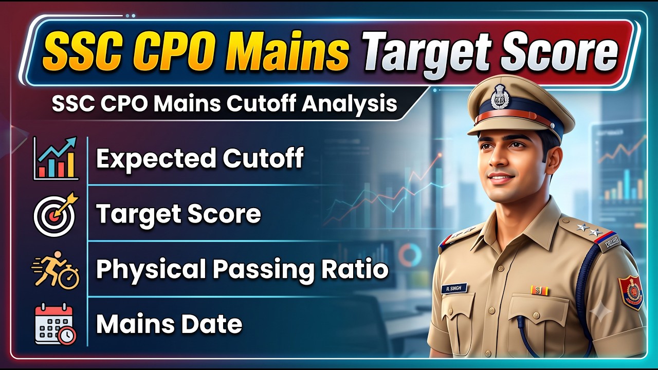 SSC CPO 2025 Mains Expected Cutoff & Target Score | SSC CPO 2025 Mains (Tier-2) Date