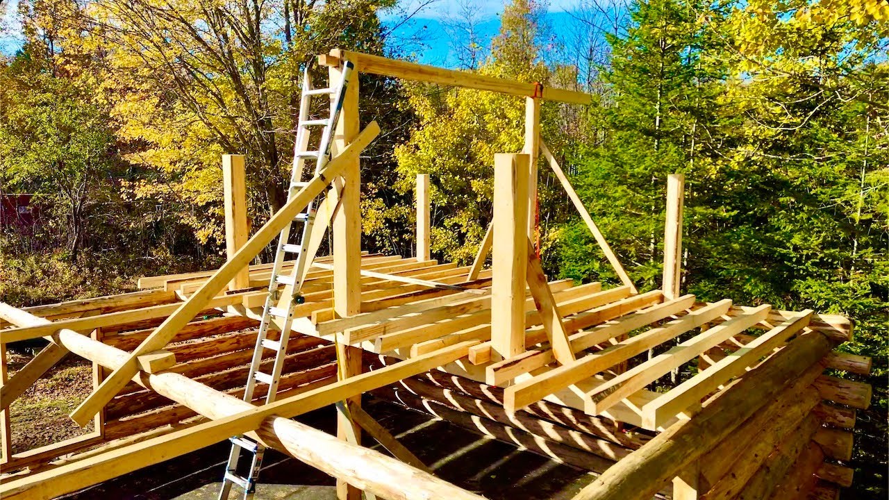 Roof Structure / Maine Off Grid Cabin Build / Ep. 17 /
