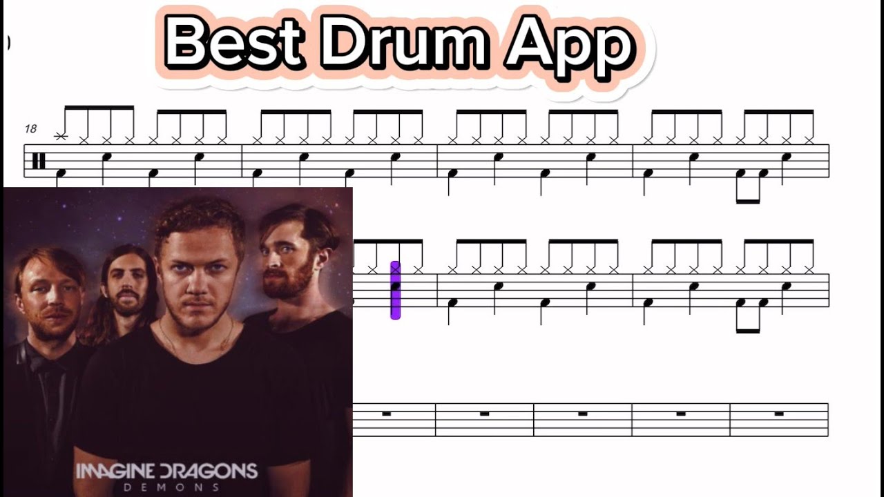 Imagine Dragons - Demons Drum Sheets Tutorial TABS | Best Dum App - InstaDrum | Beginner Drummer