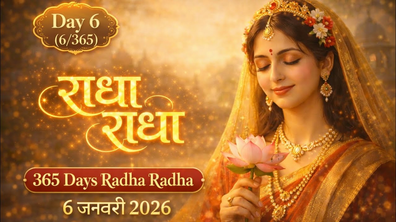 Day 6 (6/365) | राधा राधा नाम जप 🌸 | Vrindavan Bhajan | Peaceful hare Radha 