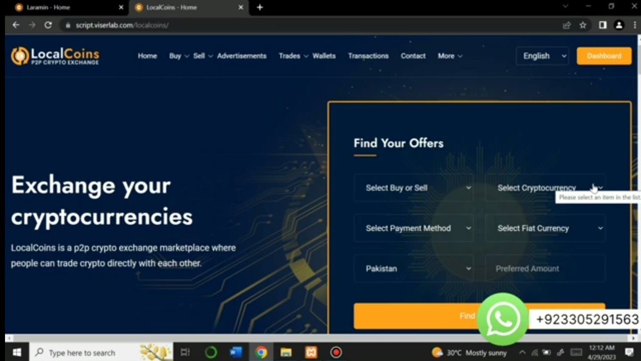 Create Ultimate Peer To Peer Crypto Exchange Website Using Local Coin Script || P2P Crypto Script