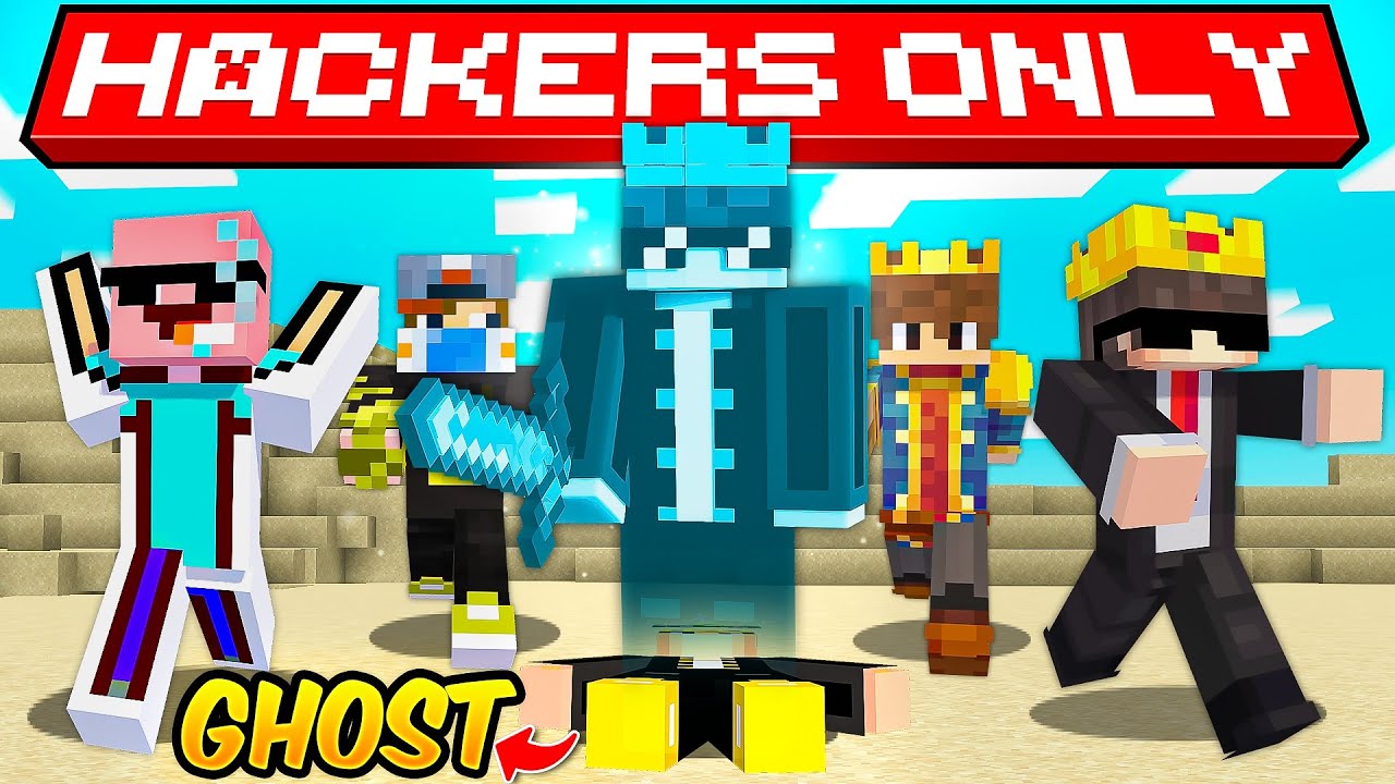 How I Became THE GHOST of The 'HACKERS ONLY' Server in Minecraft...