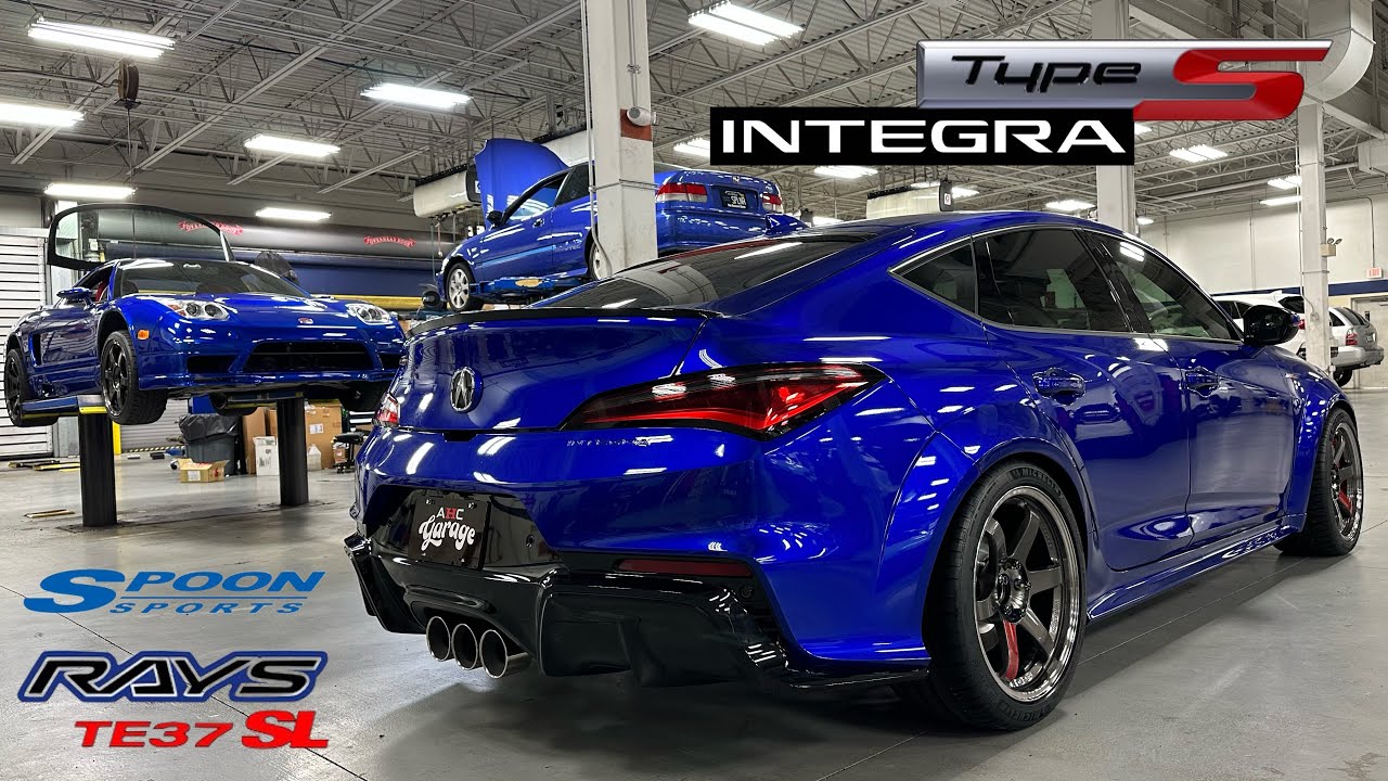 Acura Integra Type-S 2024 года // Спортивные пружины Spoon с занижением | Volk TE37SL | Керамичес...