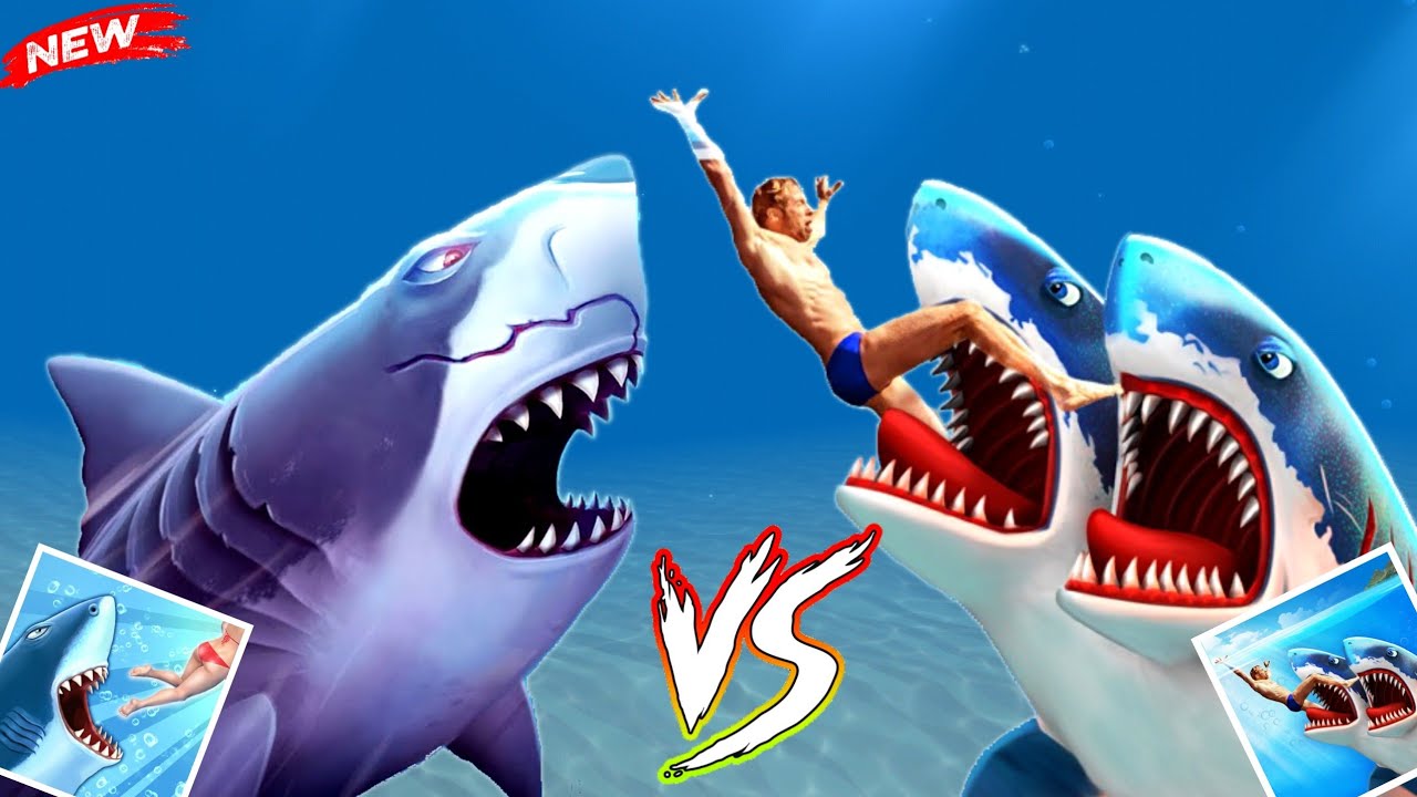 All Hungry Shark Game Through 2024 - Hungry Shark Evolution vs Double Head Shark Attack