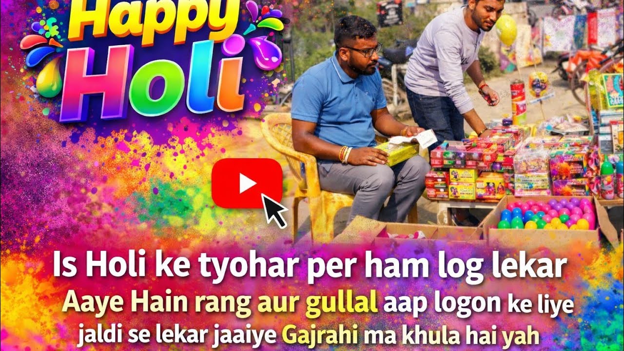Holi ke tyohar per ham log lekar Aaye Hain rang aur gulal aap logon ke liye jaldi se lekar jaya2026 