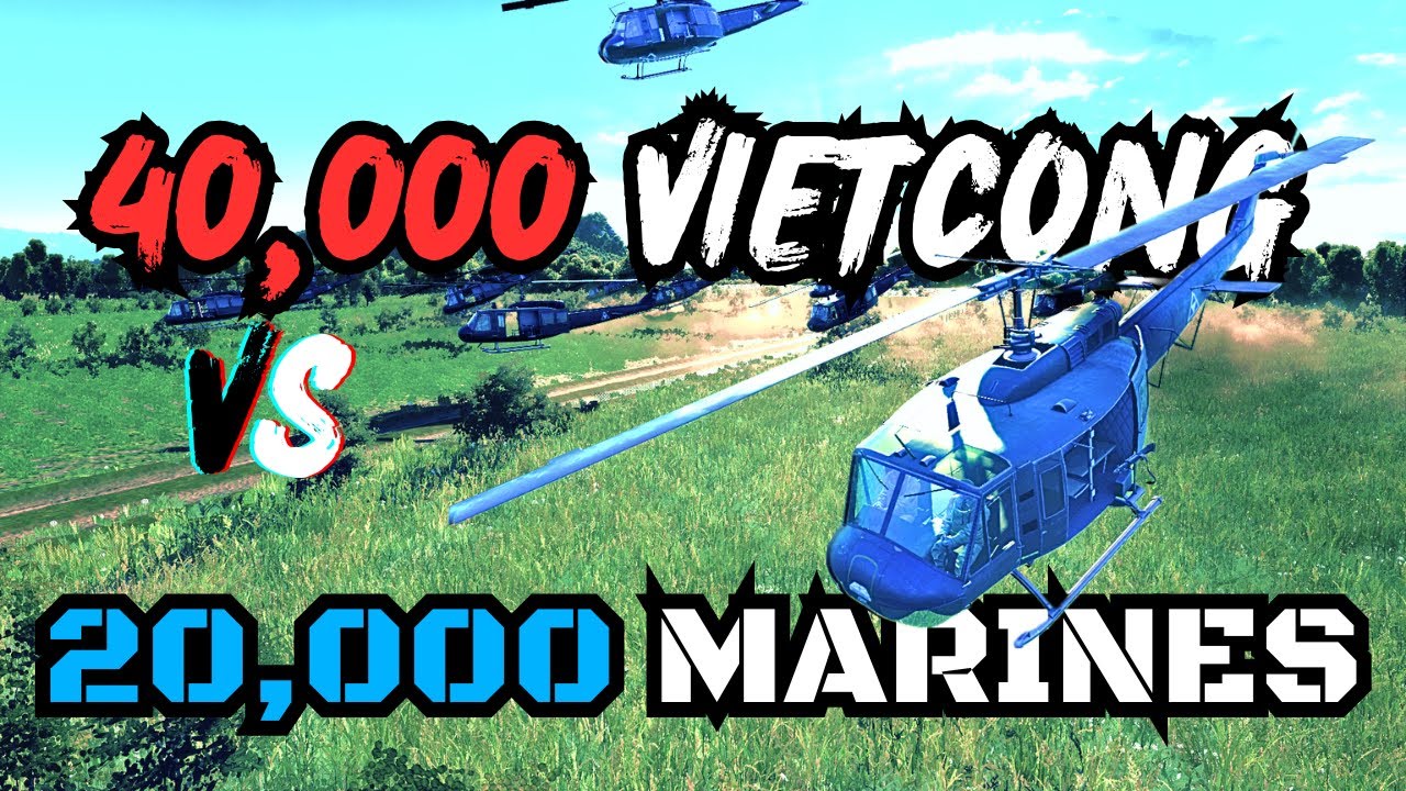 20,000 U.S. MARINES vs 40,000 VIETCONG | WARNO Epic Gameplay