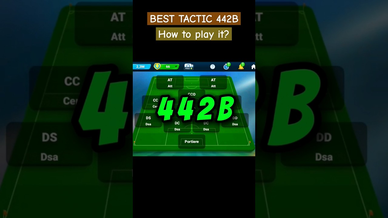 BEST TACTIC 442B OSM | How to play it? #osm2024 #onlinesoccermanager #shorts