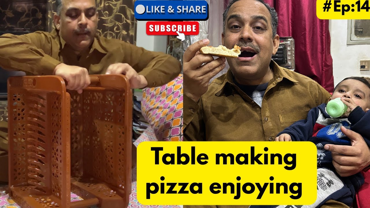 Enjoying Delicious Pizza 🍕 | Plastic Table Making Process in home