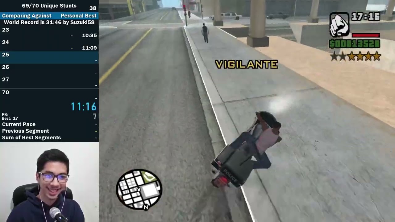 69/70 Unique Stunt Jumps Speedrun in 58:57 (GTA San Andreas)