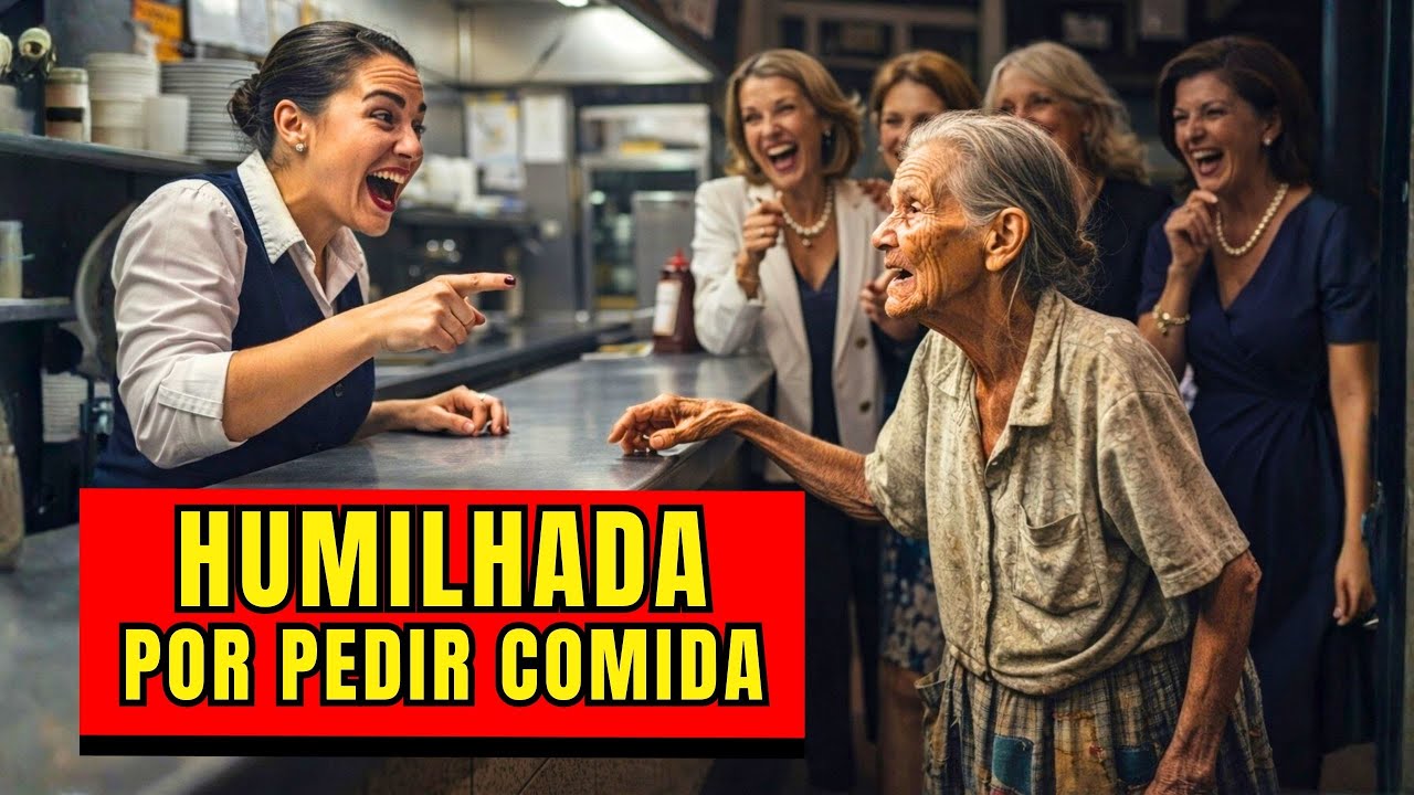 VIÚVA ABANDONADA PELA FAMÍLIA IMPLORA POR COMIDA E RIEM DELA... ATÉ QUE O DONO CHEGA E...