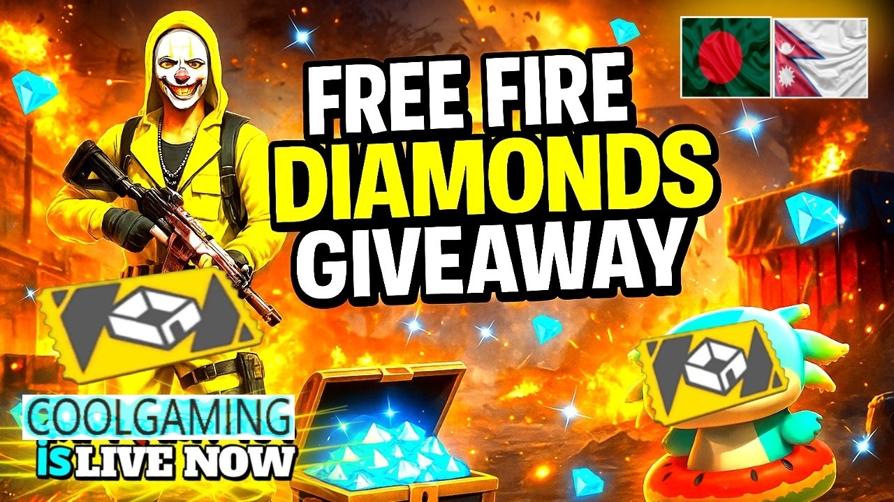 [🔴LIVE ]💎FREE FIRE Diamond Giveaway 😍Play FF Custom & Win 🔥#shortsfeed #freefire #coolgaming6477