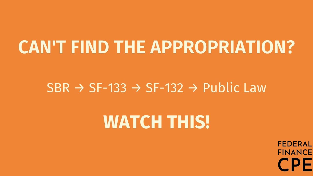 Federal Audit Skills: I will show you how to find the appropriation in less than 10 minutes!