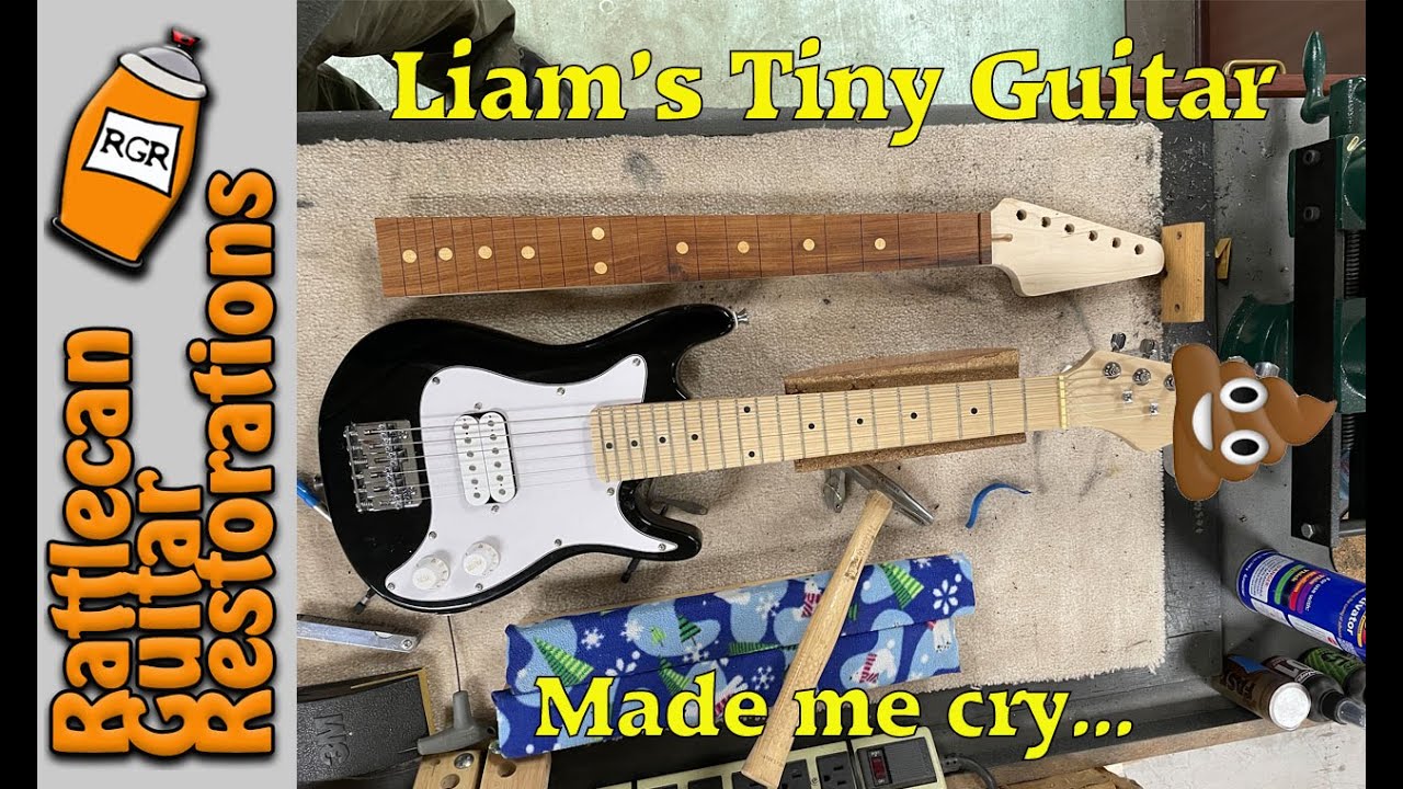 Liam's Tiny Guitar pt.1 | RATTLECAN GUITAR RESTORATIONS by James O’Rear