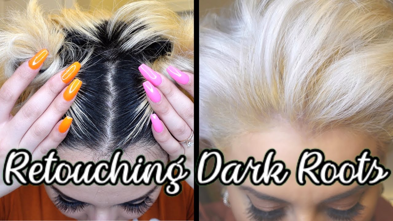 Retouching BLACK roots PLATINUM BLONDE | This is the LAST time I bleach my hair!!!