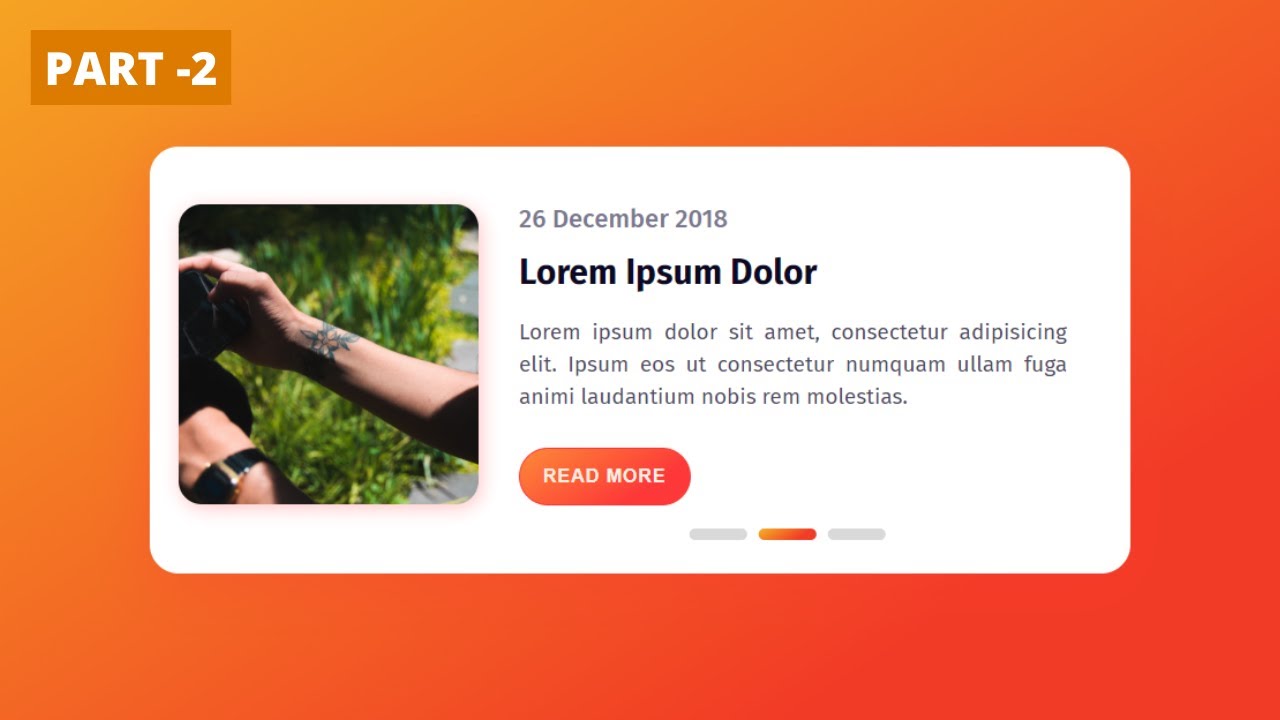 Slider Blog Card using HTML & CSS [Part -2] | Coding Nepal