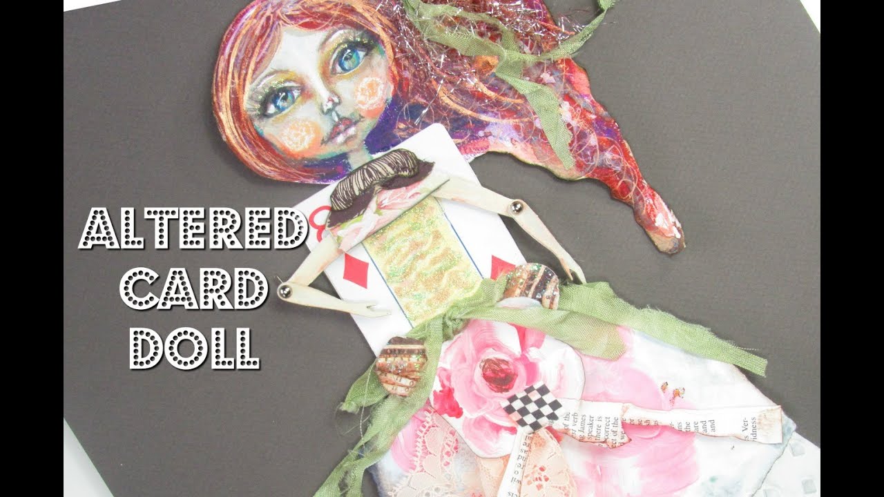 DIY Art Paper Doll Merida | Mixed Media Brave Art - #LoveSummerArt