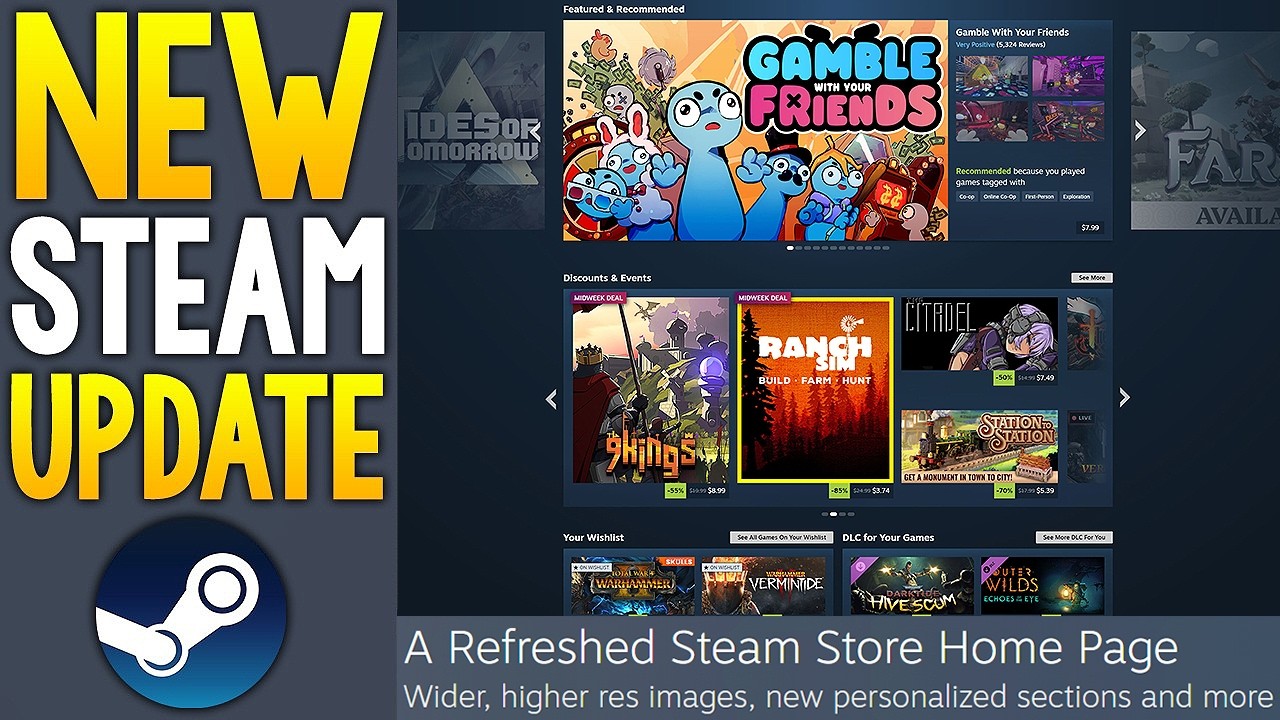 КРУПНЫЕ ОБНОВЛЕНИЯ И НОВОСТИ В STEAM &mdash; ИЗМЕНЕНИЯ В МАГАЗИНЕ STEAM И МНОГОЕ ДРУГОЕ!