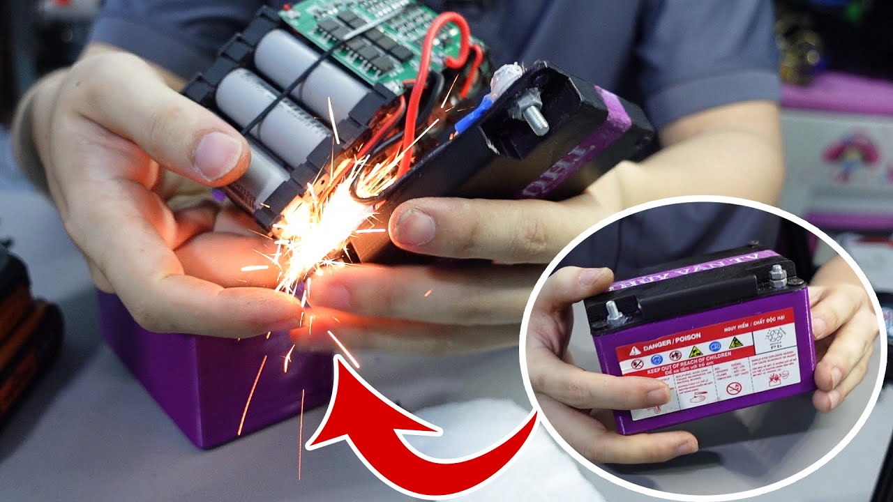 Bất Ngờ Với Chất Lượng Bình Ắc Quy Xe Máy 16,8V  Tự Chế Sau 7 Tháng Sử Dụng