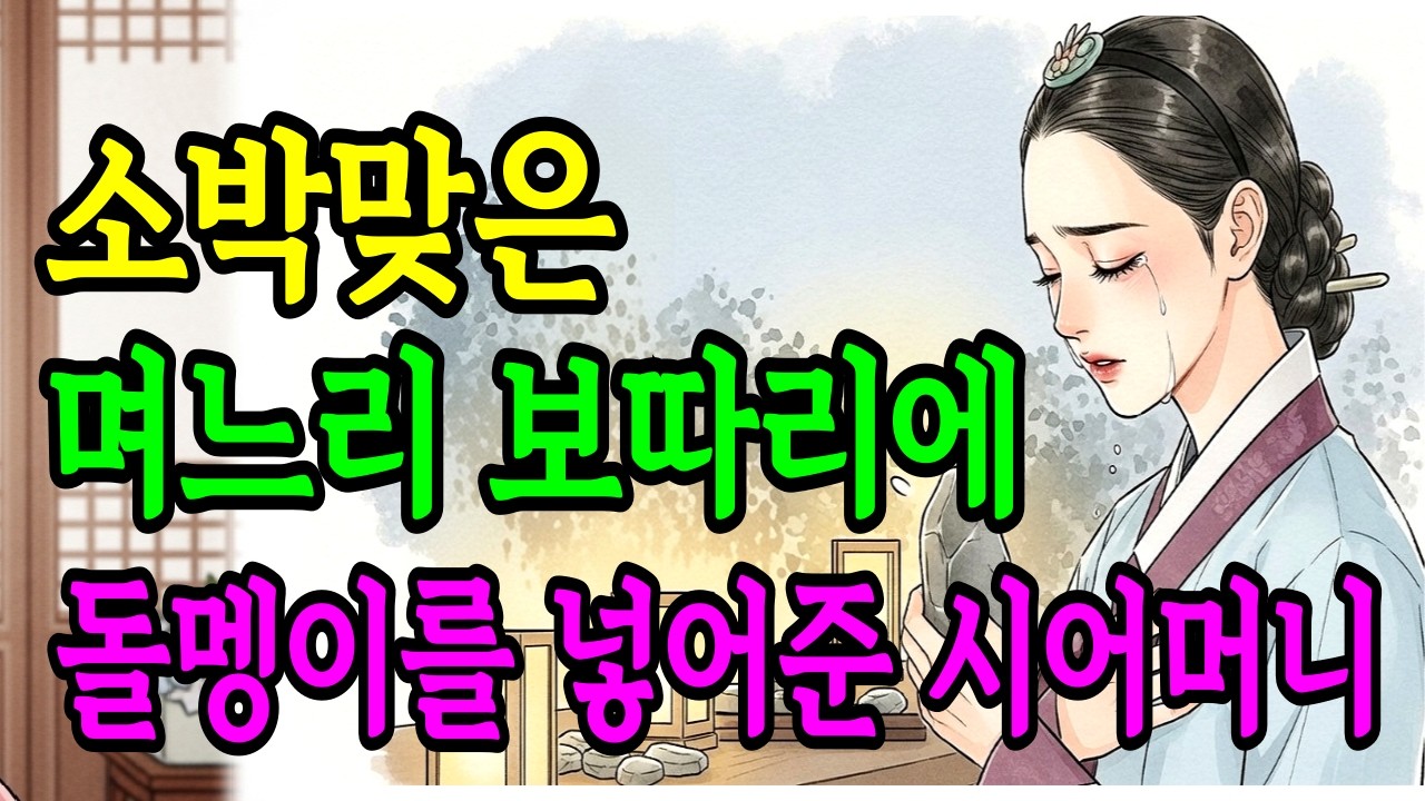 소박 맞고 쫓겨나는 며느리 짐보따리에 돌을 넣은 시어머니의 속사정 (야담, 민담, 옛날이야기, 오디오북, 잠자면서 듣는 이야기)