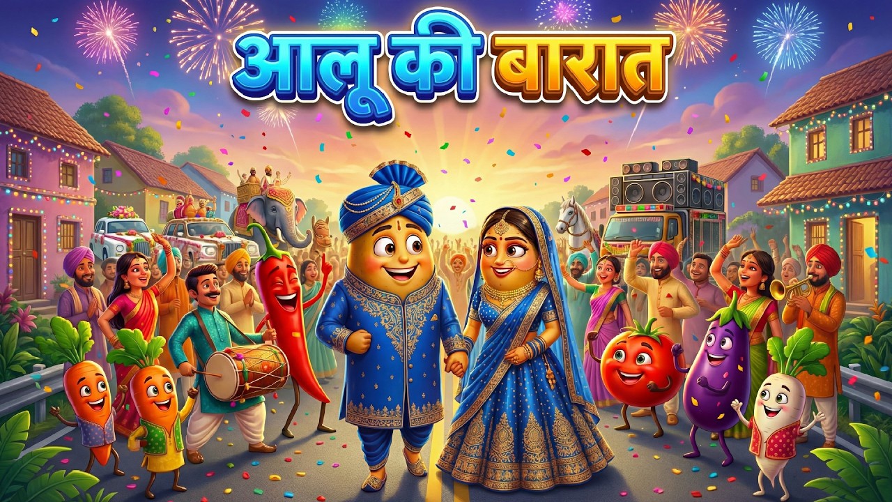 Aalu Ki Barat | Kids Hindi | Hindi Cartoon Video |आलू की बारात | #hindirhymes