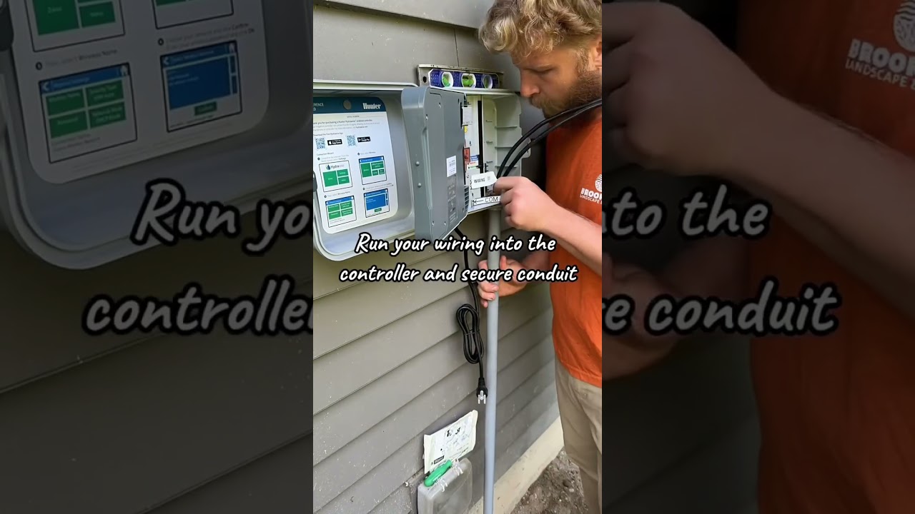 Mounting and Wiring a @Hunter_Landscape_Irrigation HPC Controller with multi-conductor signal wire.