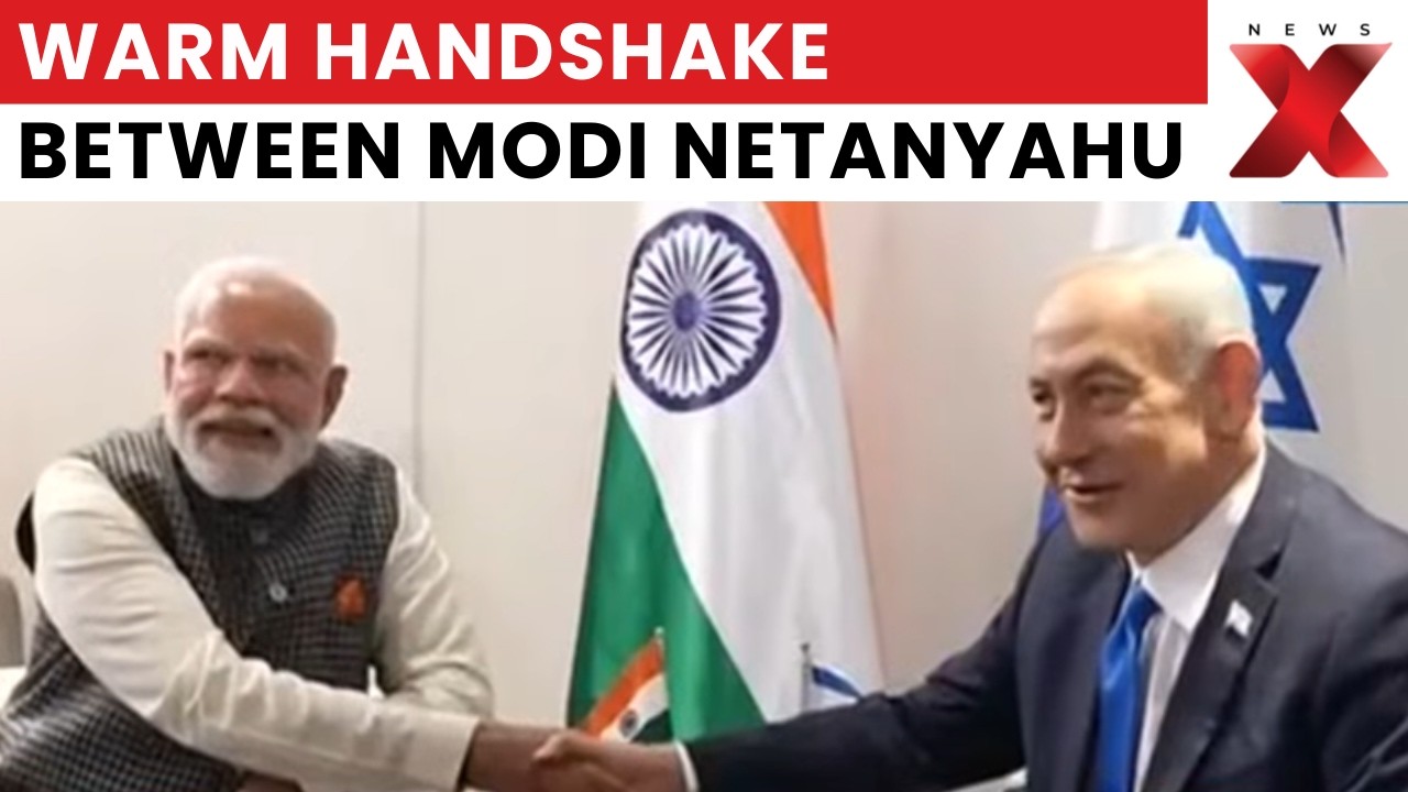 PM Modi In Israel: PM Modi Meets Netanyahu, Warm Handshake in Israel | Latest News | NewsX
