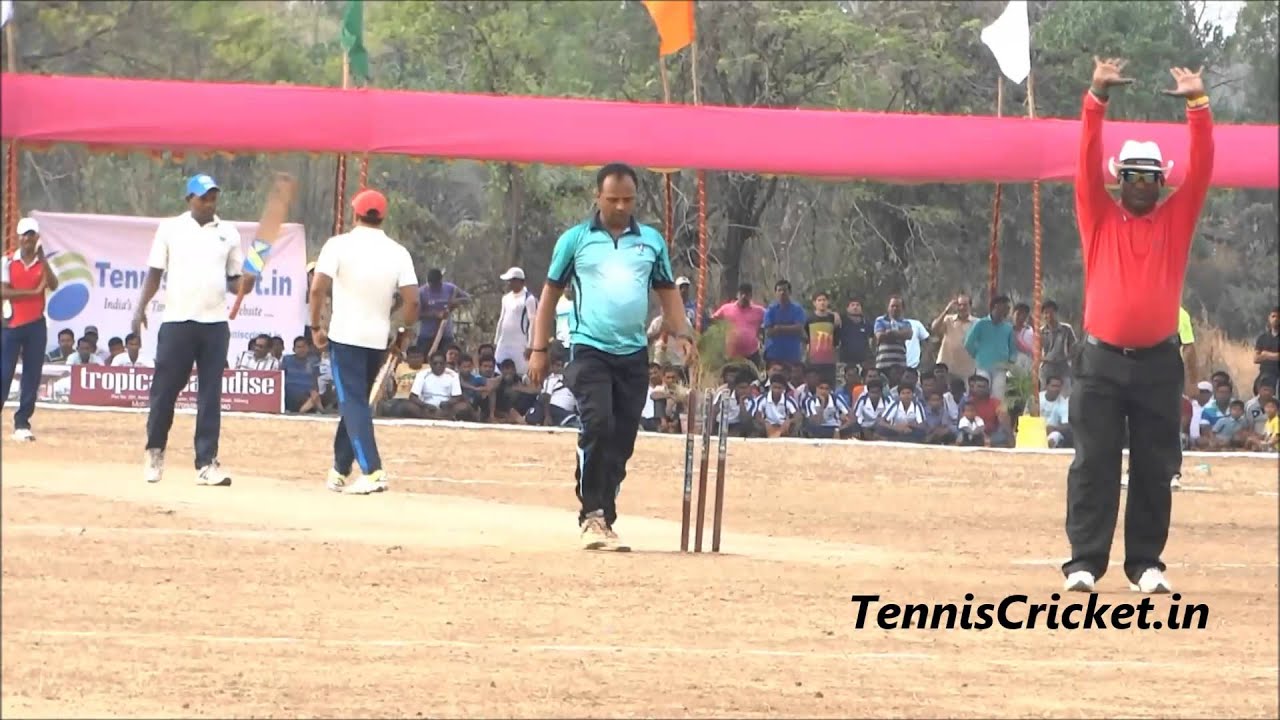 dancing umpire in Tennis cricket (alibaug Tennis Cricket Tournament )