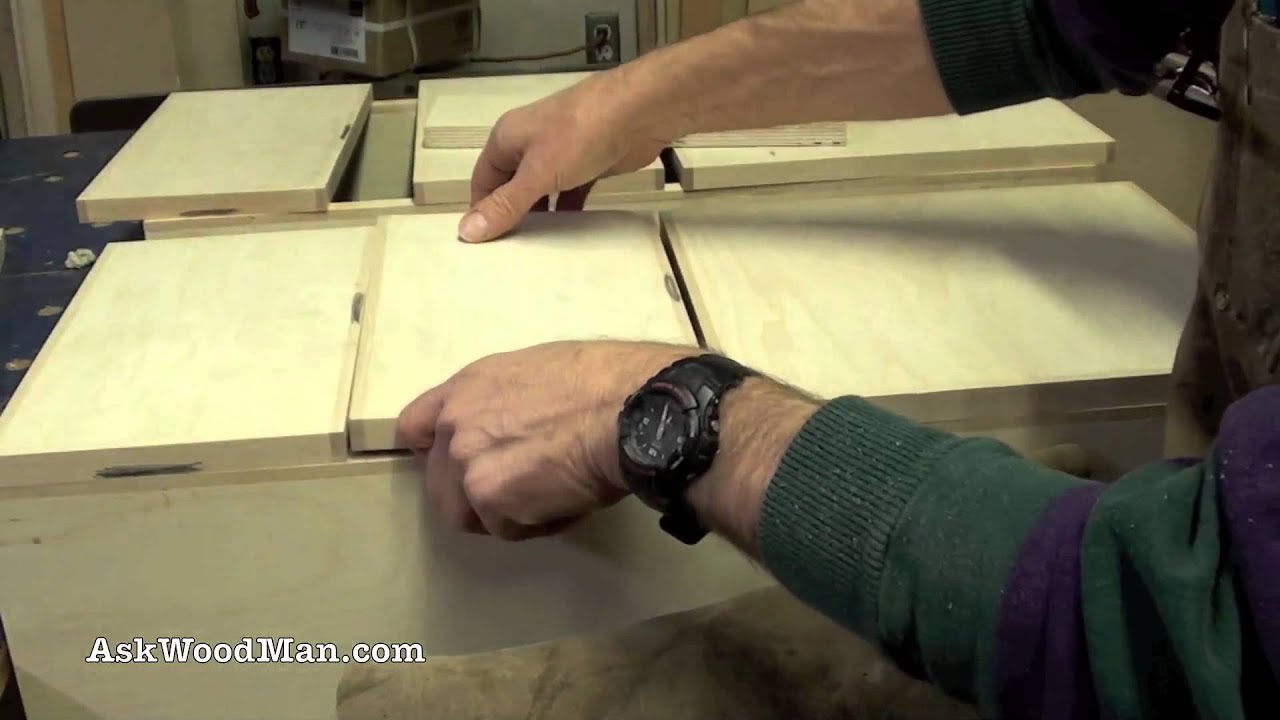 How To Make Plywood Boxes &bull; 34 of 64 &bull; Woodworking project for kitchen cabinets, desks, etc...