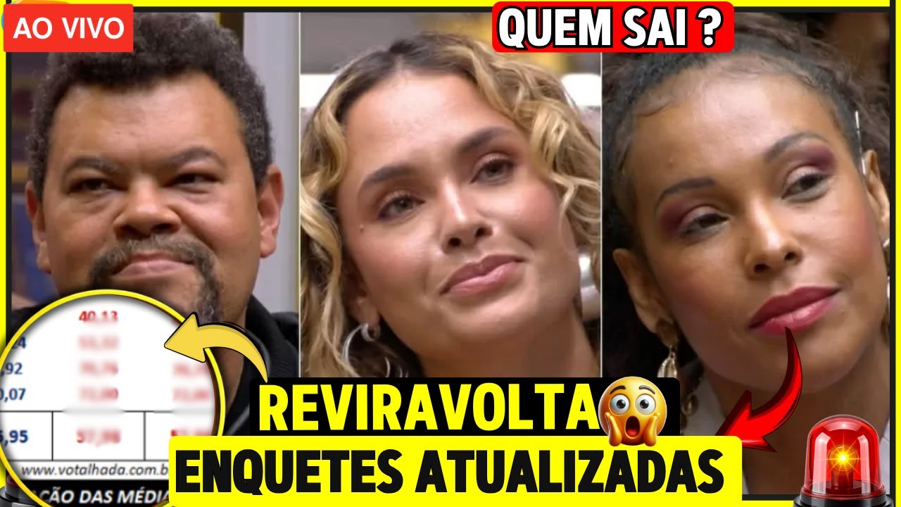 🔥 PRIMEIRO GIRO DE ENQUETES MOSTRA ELIMINADO COM REJEIÇÃO ENTRE BABU, SARAH, ANA PAULA E SAMIRA BBB