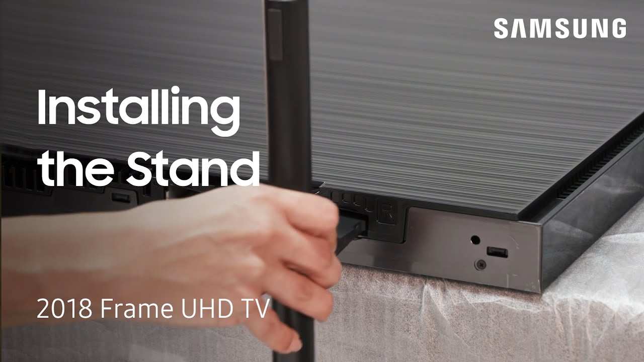 Установите подставку на телевизор Frame UHD TV 2018 года | Samsung US
