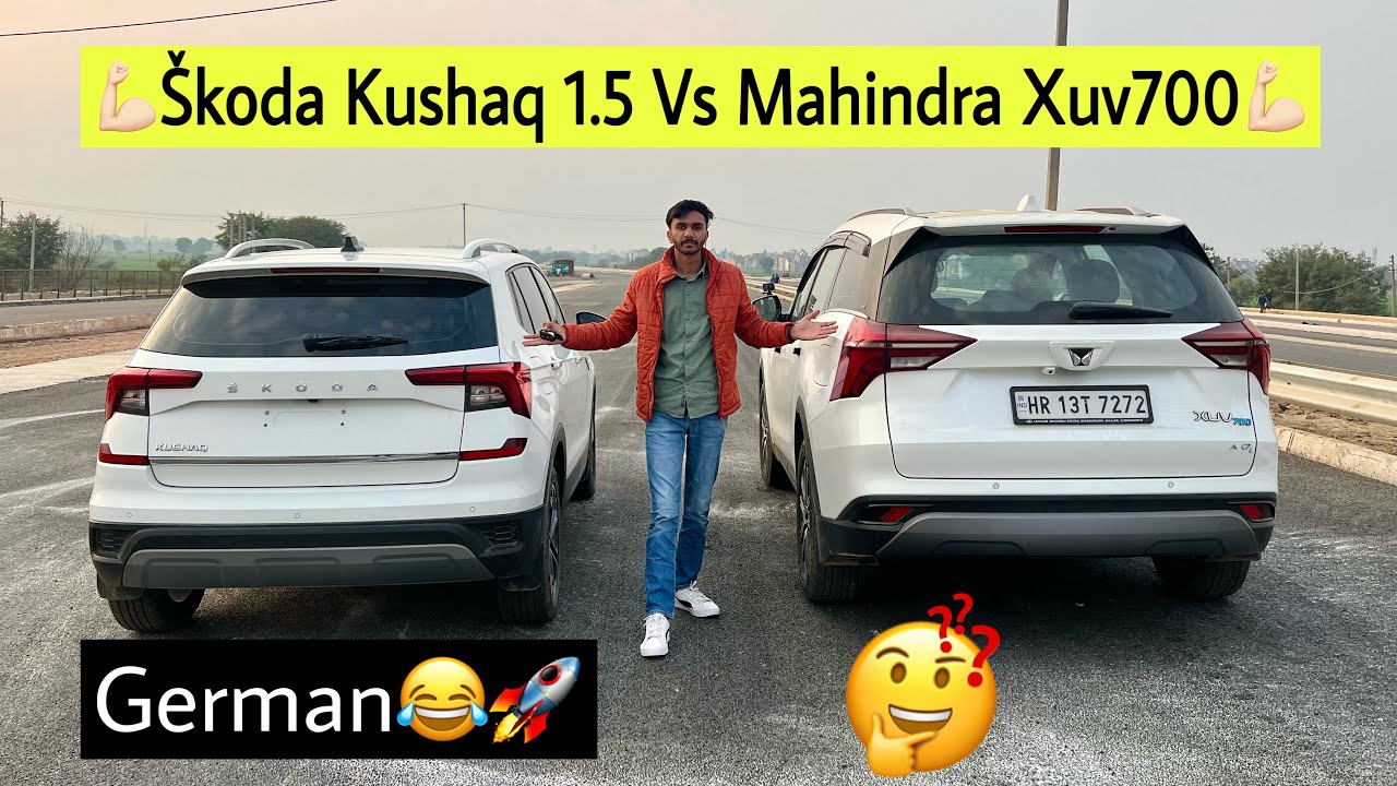 Škoda Kushaq 1.5 VS Mahindra Xuv700 AWD Drag Race😈| Skoda Khel Gayi😂🔥   #skoda #kushaq #dragrace