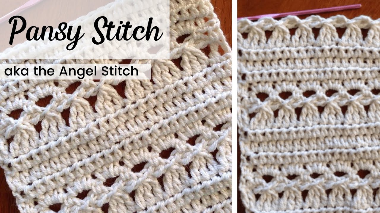 CROCHET PANSY STITCH - Unique Crochet Stitch, Easy Tutorial!