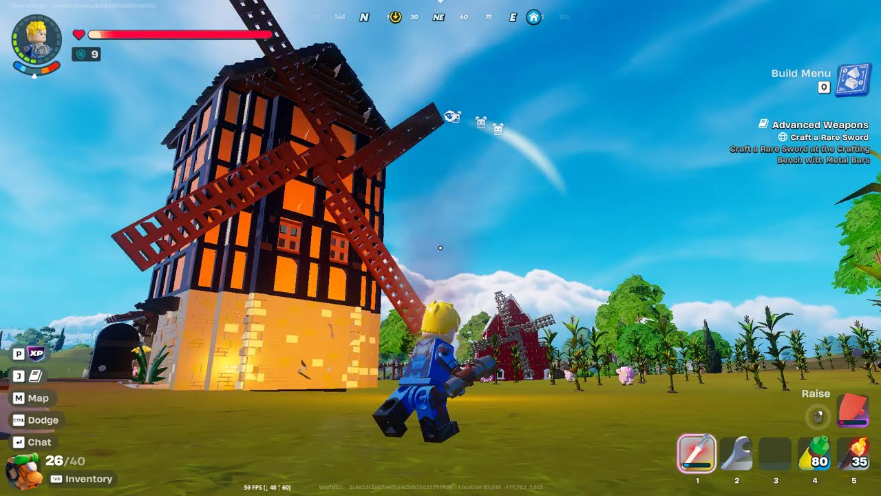 My mother and I both made our own running windmill.