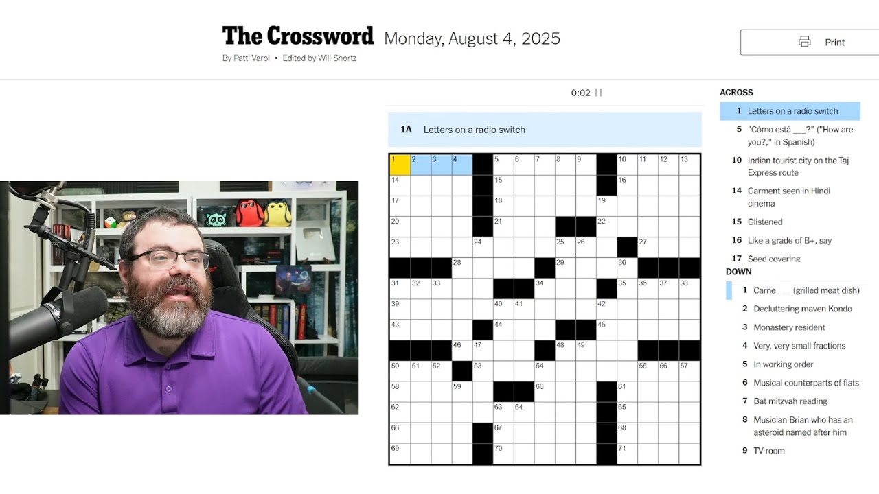Learning Crossword Week 64 | NYT Crossword Monday Aug 4th, 2025