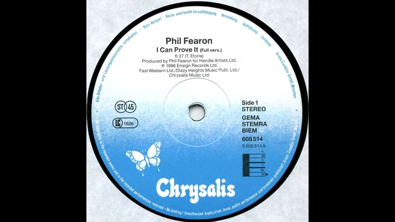 Phil Fearon – I Can Prove It (1986) (karlmixclub extended remix)