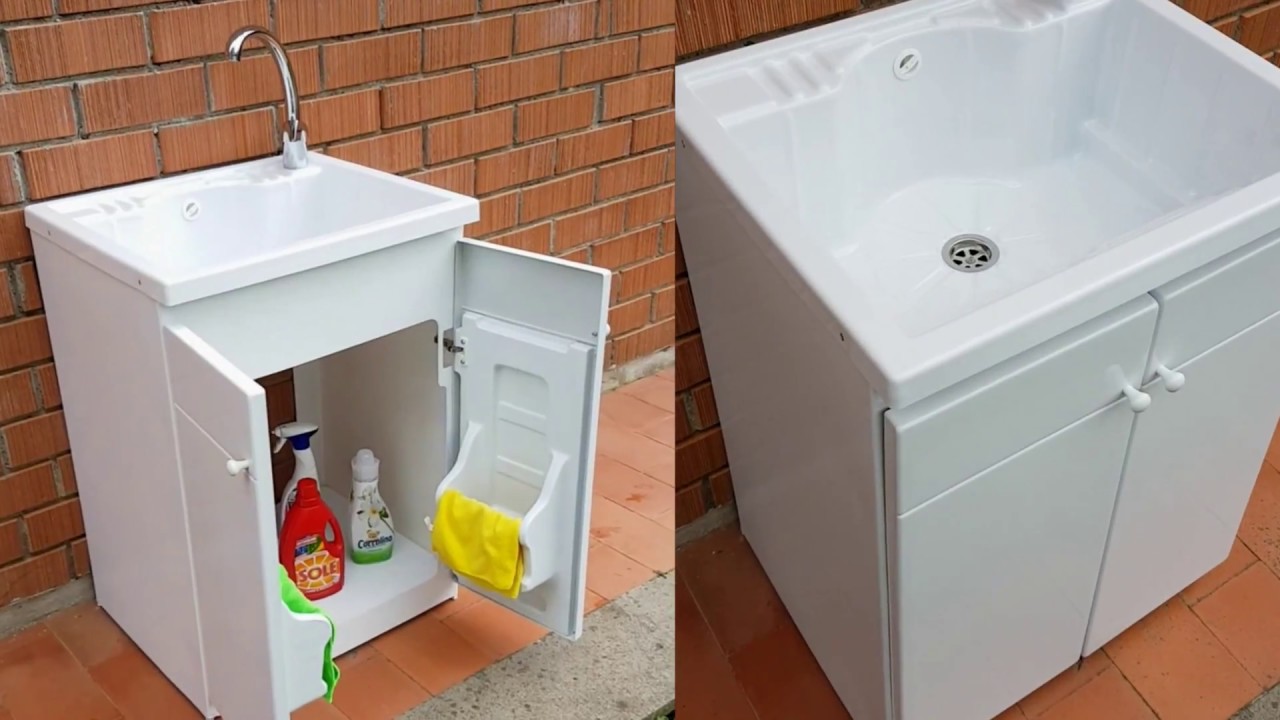 Lavatoio da esterno in Resina con strizzatoio per giardino e terrazza