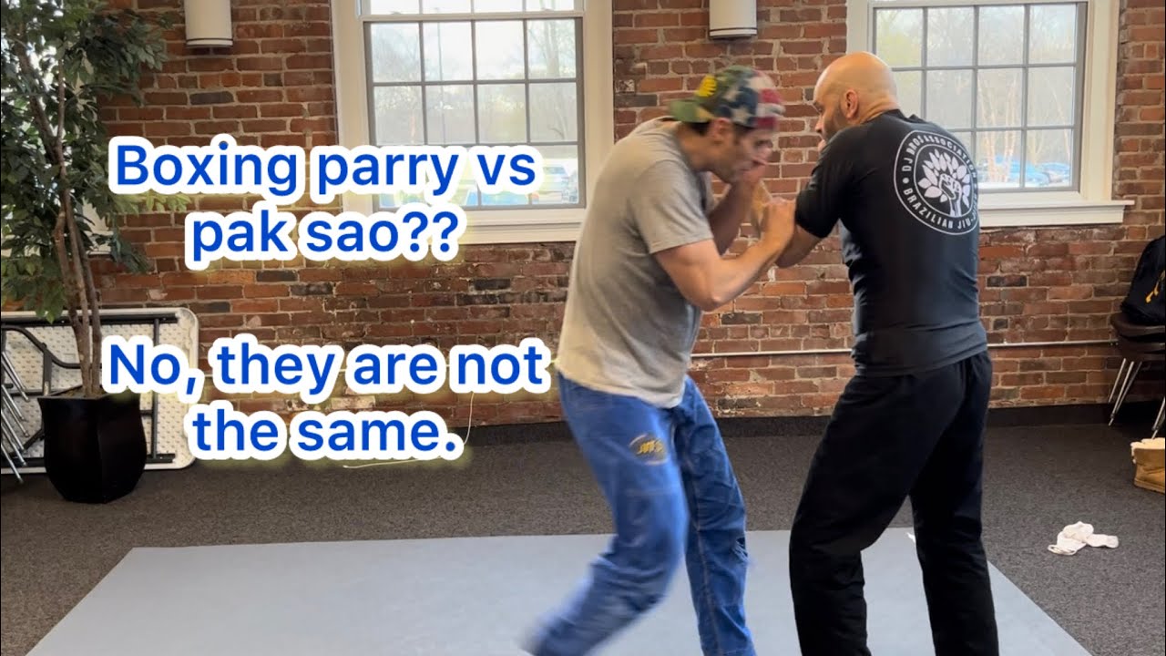 Boxing parry vs Wing Chun Pak sao?? No, they are not the same.