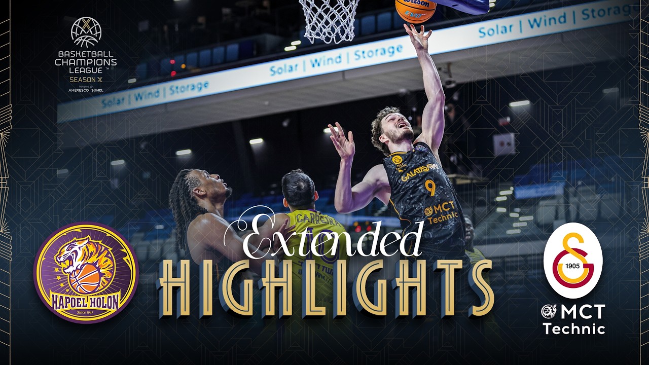 Hapoel Netanel Holon v Galatasaray MCT Technic | Round of 16 | Highlights | #BasketballCL 2025-26