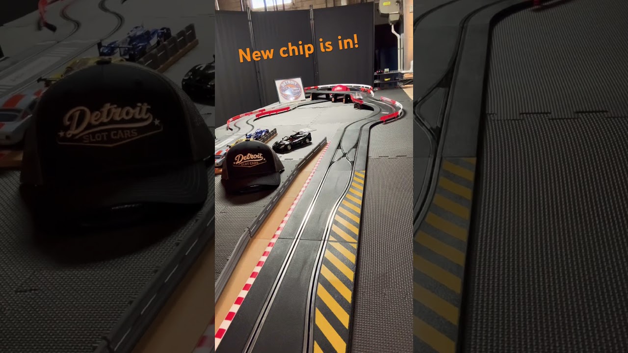 Slot car racing with the digital chip installed! 