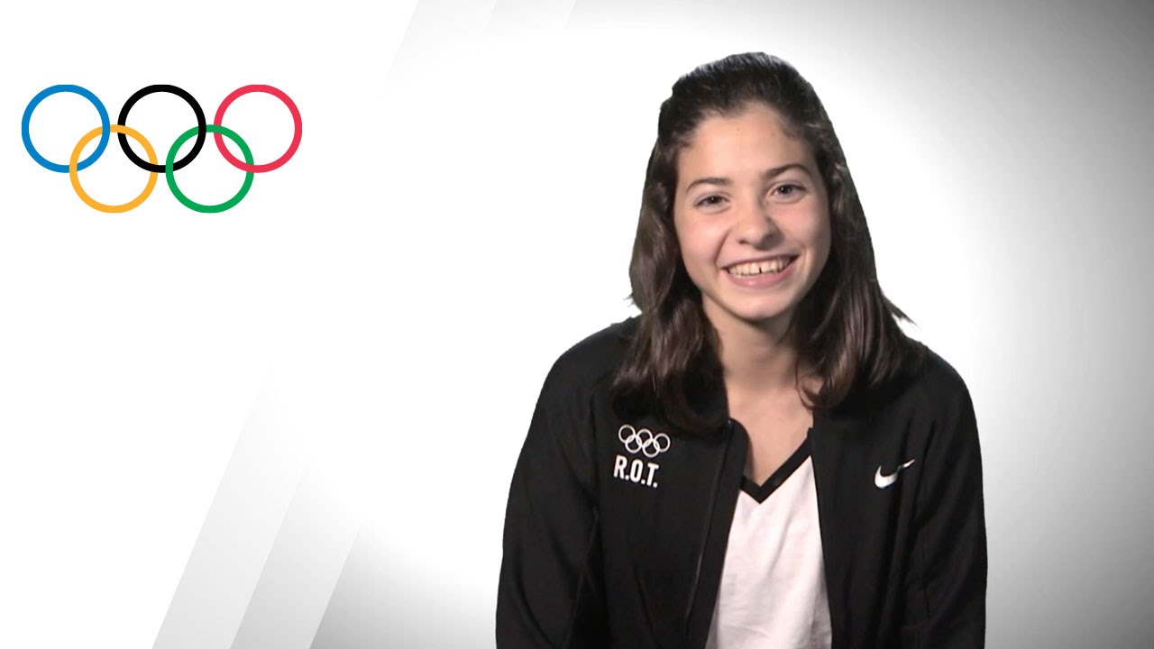 Refugee team swimmer: 