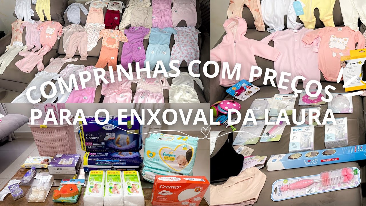 COMPRAS COM PREÇOS PARA O ENXOVAL DE BEBÊ  NO SHOPPING OUTLET MAMÃE CHEGUEI + LOJA JN FRALDAS  🛍️❤️