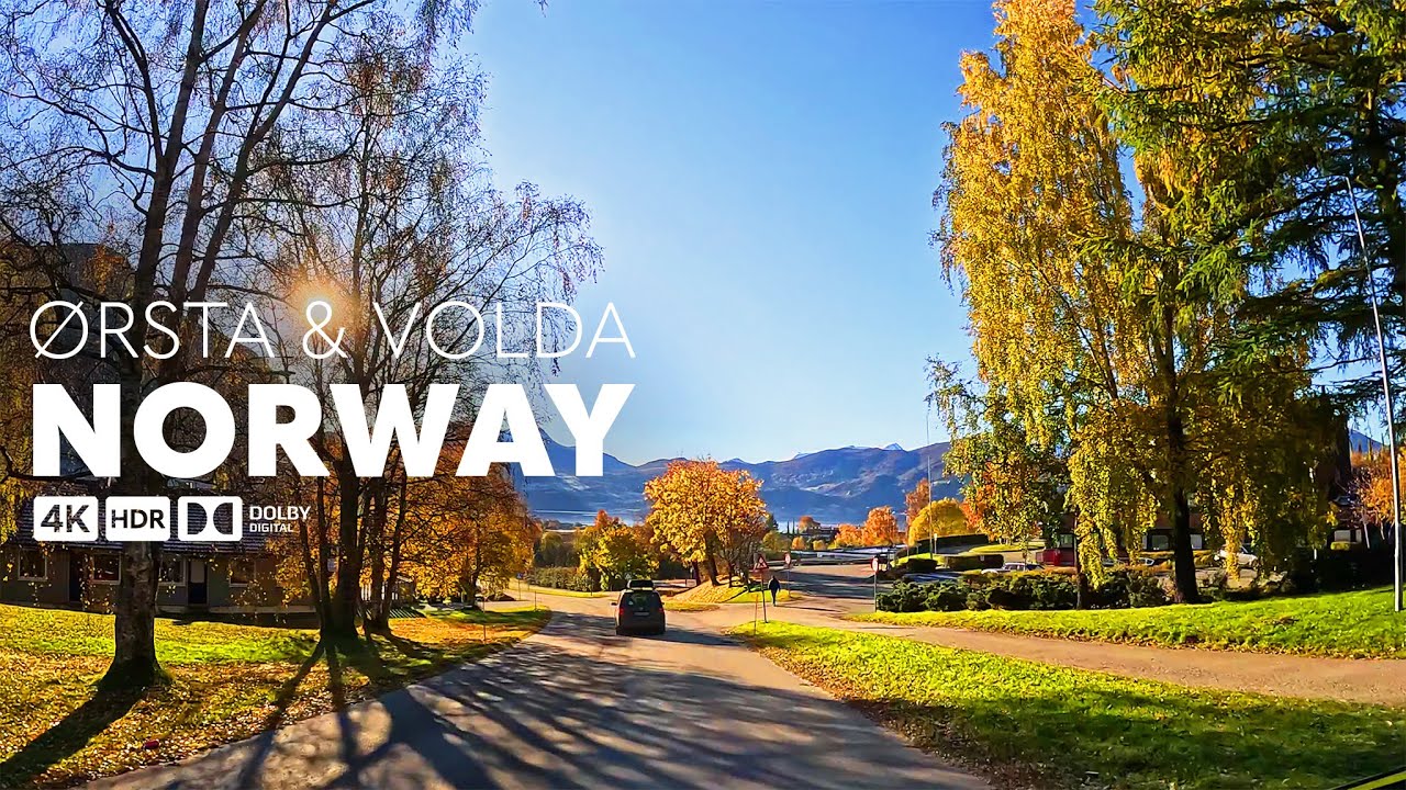 4K Scenic Drive - Scenic Drive in a Norwegian Autumn  - Ørsta & Volda