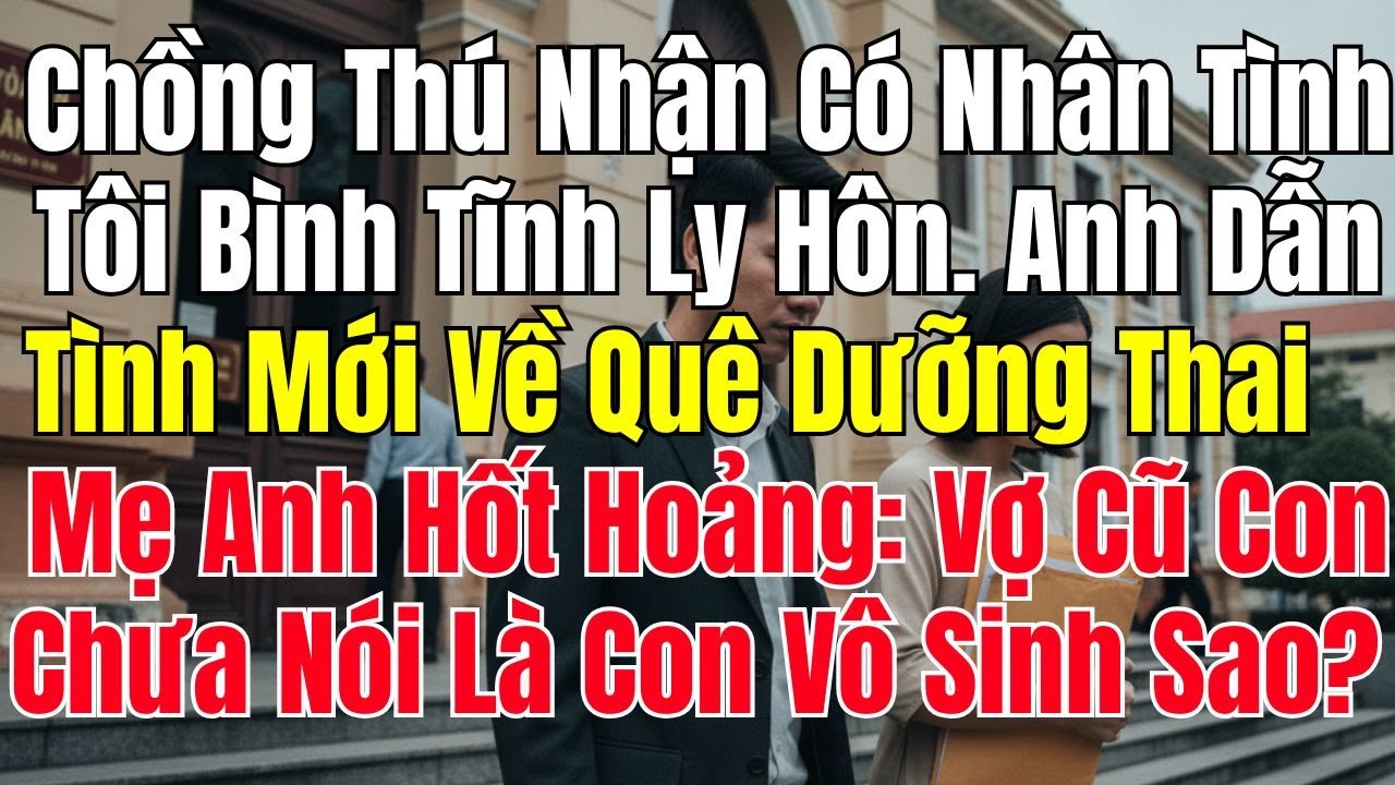 Chồng Ngoại Tình Tôi Đồng Ý Ly Hôn. Anh Dẫn Bồ Về Quê Dưỡng Thai, Mẹ Anh Hốt Hoảng: Con Vô Sinh Mà!